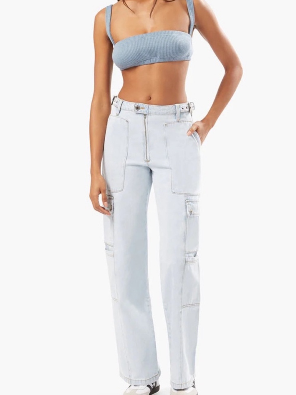 WeWoreWhat Straight Leg Cargo Jeans